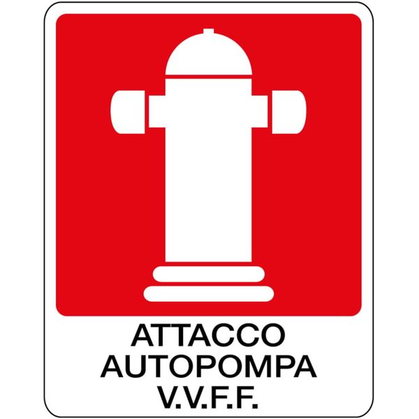 Fire sign - Al - Dimensions: 230x290 mm image 1
