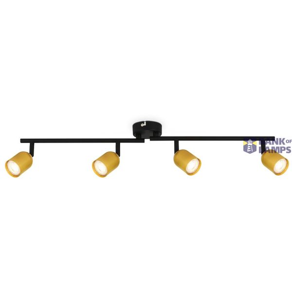 Spotleuchte, schwarz-gold, 4xGU10 / max. 9W excl. image 1