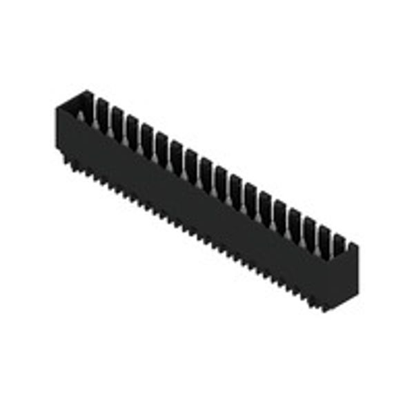 PCB plug-in connector, male header, closed side, THT/THR solder connection, 3.50 mm, Number of poles: 18, 180°, Solder pin length (l): 1.5 mm, tinned, black, Tape image 1