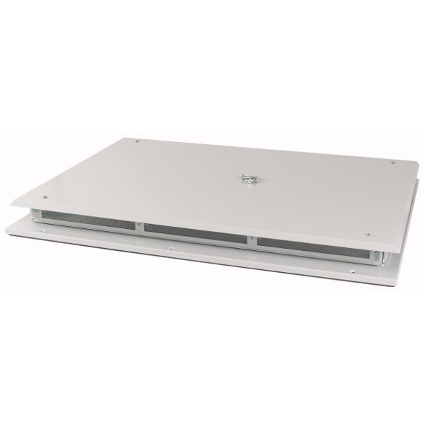 XTSZPTAV4-W1200 Top plate, ventilated, W=1200mm, IP42, grey image 1