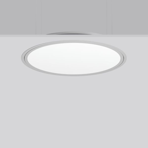 TRIONA round, 40 W, 3350 lm, 827-865, silver, DALI Recessed ceiling lu image 1