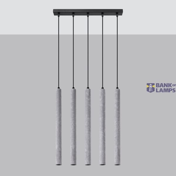 HANGING LAMP PASTELO 5L CONCRETE G9 5X8W IP20 image 4