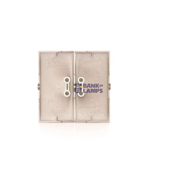 Double button for switches and push buttons, champagne matt image 1