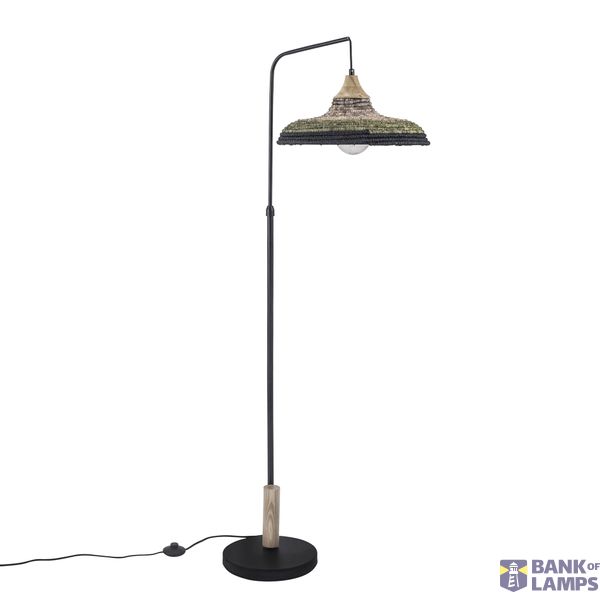 Floor lamp IP20 Korg E27 15 Light wood Black image 1