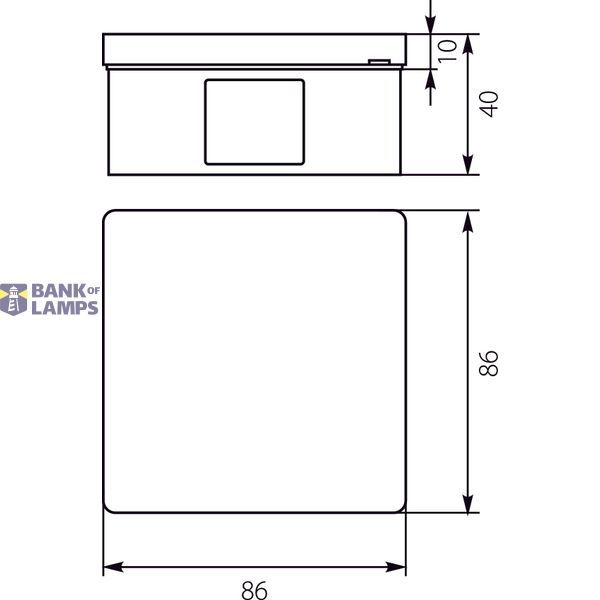 VP-001-03 Box 86x86x40mm IP55 4-inlet click long rubber ash image 2