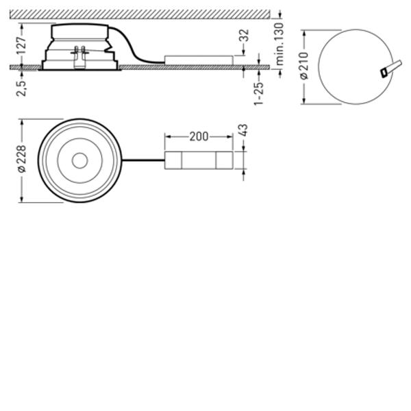 Downlights Sonnos Lens White around ETDD 17W 2000lm Extreme Wide Flood (XFL) IK06 3 SDCM 9002016099 image 1
