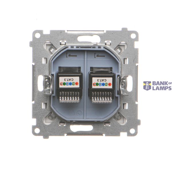 Cover for single socket outlet with earthing, Bronze matt, metalic image 1
