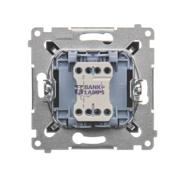Key with the "horizontal" pictogram for switches and electronic controllers, cream white/electro white image 1