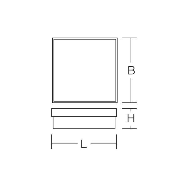 FLAT QUADRAT, 54 W, 3650 lm, 840, white, DALI Ceiling and wall luminai image 3