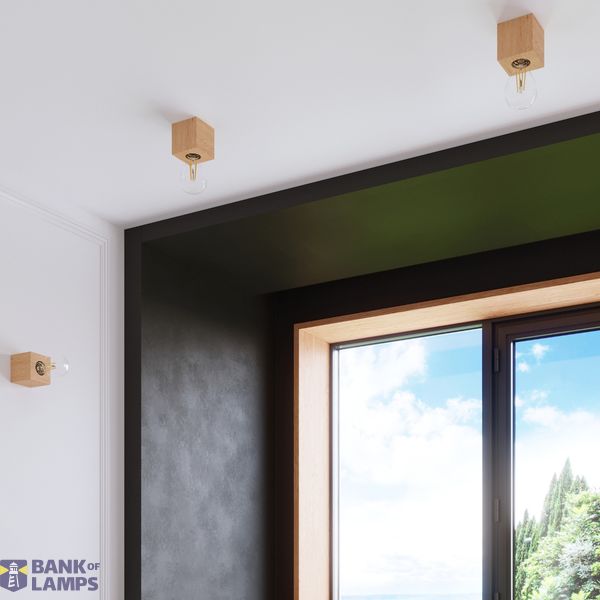 ARIZ WALL LAMP NATURAL WOOD E27 1X60W IP20 image 8