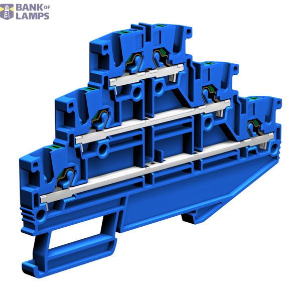 Three-level push-in terminal EFT200BL 2.5 mm² blue image 1