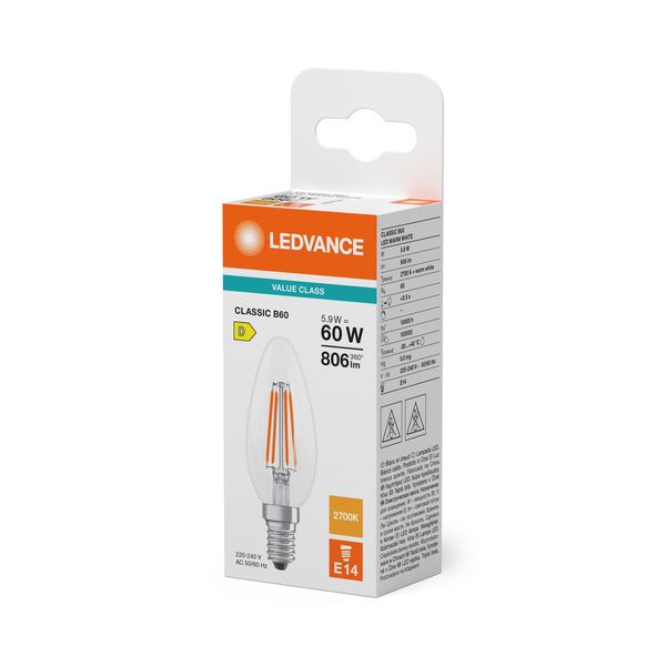LED CLB60 5.9W 827 FILCL E14 V LEDV image 2
