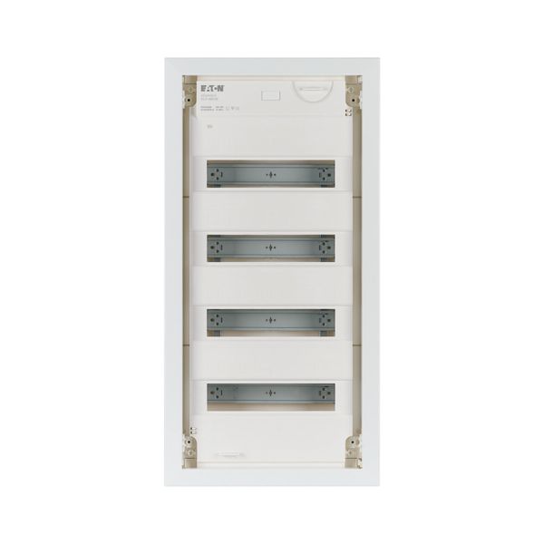 KLV-48HWP-SF Hollow wall compact distribution board, 4-rows, super-slim sheet steel door image 6