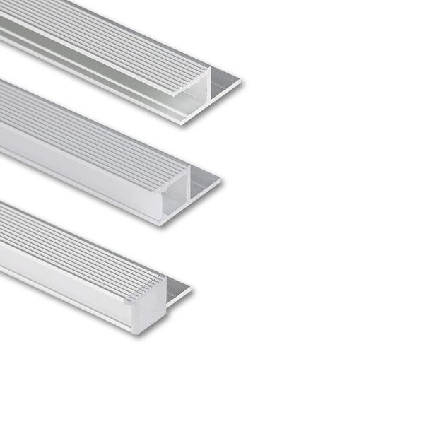 Aluminum profile AQ for plasterboard, 33x14mm, Whitey diffus., 1m image 1