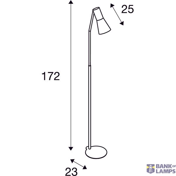 PHELIA floor stand, wine red, E27 image 2