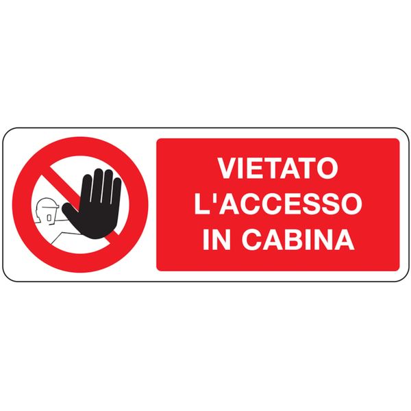 Prohibition sign - Al - 330x125 mm image 1