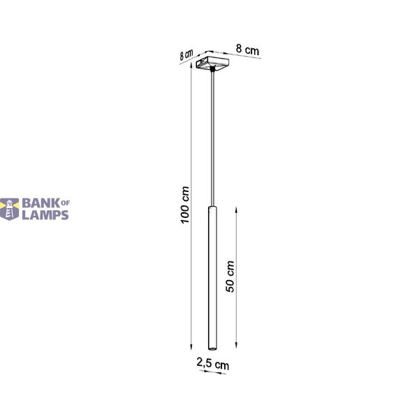HANGING LAMP PASTELO 1 BLACK G9 1X40W IP20 image 5