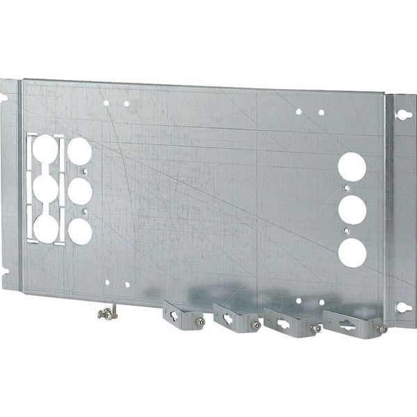XMN331006MP Mounting plate for NZM3 (cont.),horizontal, 3p, plug-in, HxW=250x600mm image 3