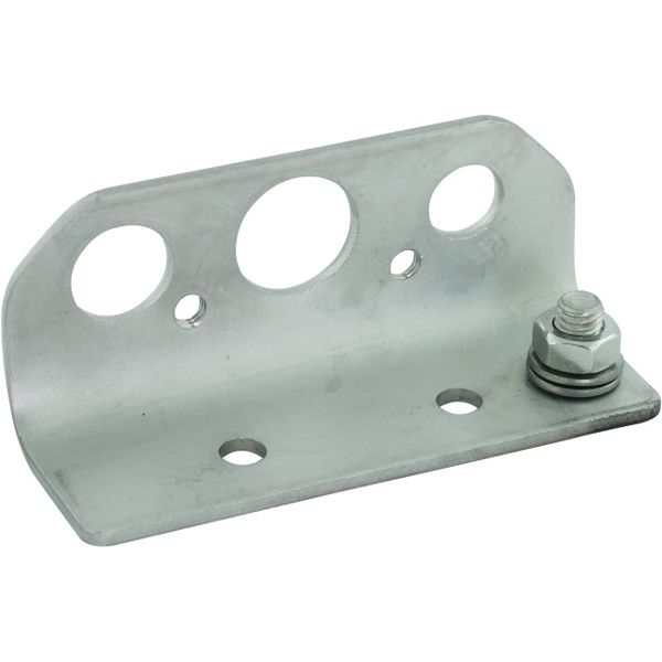 Angle bracket StSt with connection bolt M8 and bores D 13/21/17mm image 1