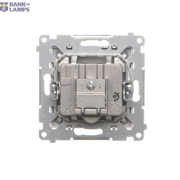 IP44 single socket outlet without frame seal - same color flap&cframe, module, 16A, quick connection, matt aluminum image 2