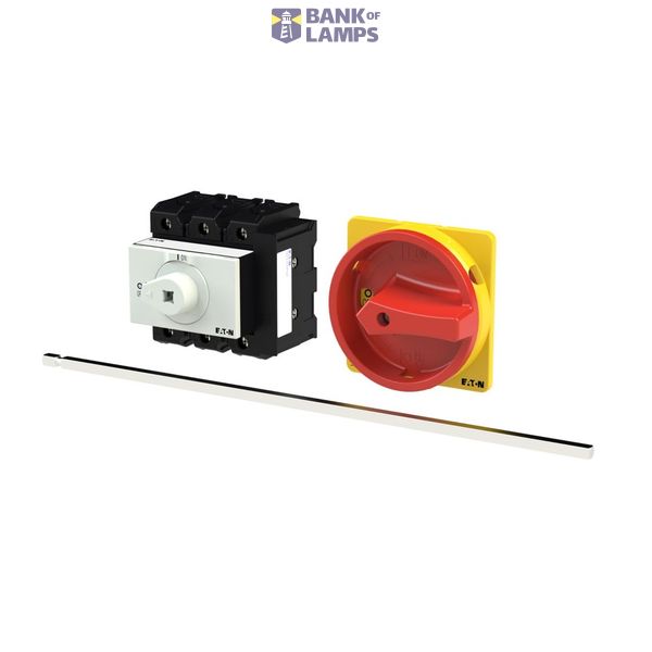 P3 Main switch, 80 A,Rear mounting, 3 pole, Form M4/SVB, Red, Door cou image 2