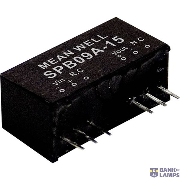 SPB09C-15 DC/DC Converter 48:15V 600mA 9W, MEAN WELL image 1