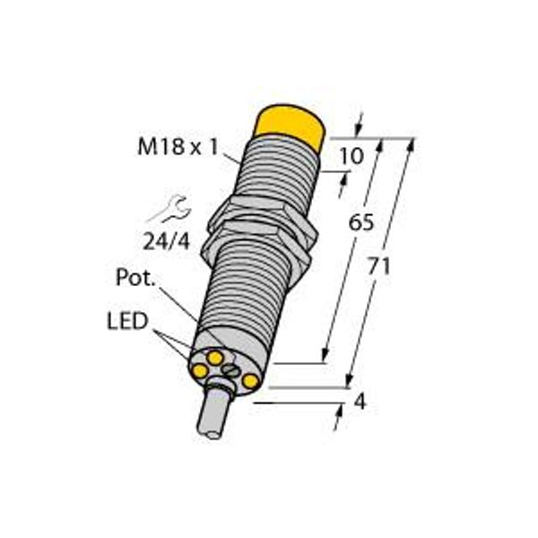 Inductive Sensor Rotation speed monitor   DNI12U-M18E-AP4X3 image 1
