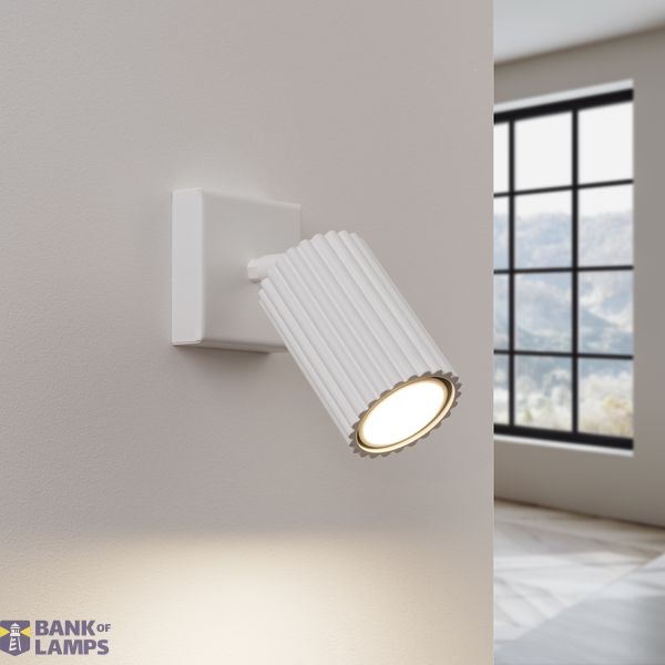 SINGLE WALL LAMP CARBON WHITE WITH MOVABLE LAMP FOR GU10 image 3