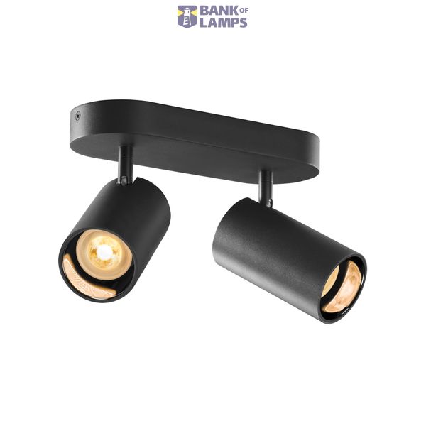 ASTO TUBE, ceiling-mounted light, cylindrical, GU10, 2x max. 10 W, black image 1