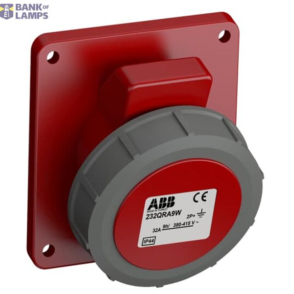 232QRA9W Panel mounted socket image 1
