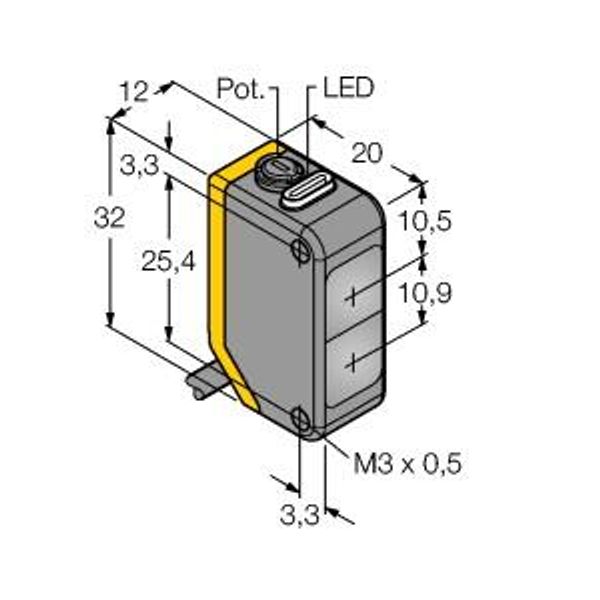 Photoelectric Sensor Diffuse-Mode Sensor   Q20PD image 1