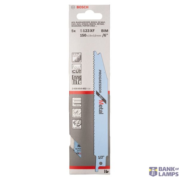 Reciprocating saw blade S 123 XF Progressor for Metal 5 pcs. image 1