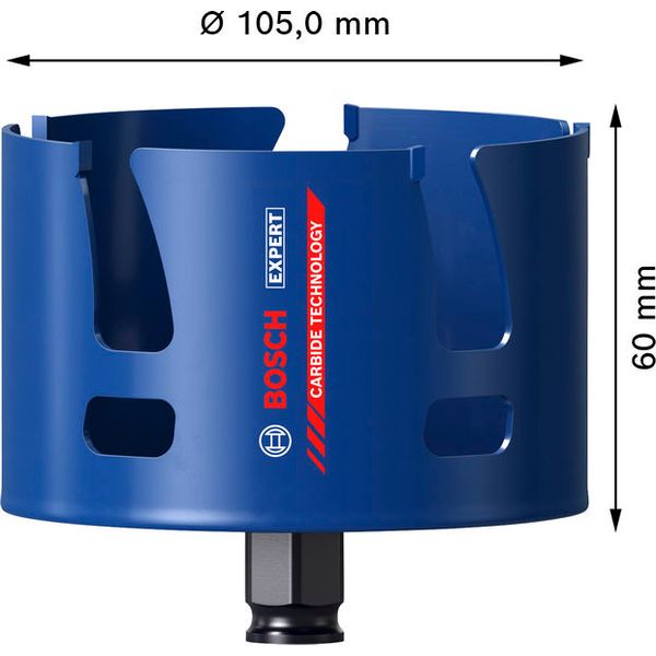 EXPERT Construction Material Hole Saw 105 mm image 1