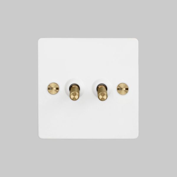 2G TOGGLE / CROSS / WHITE / BRASS image 2