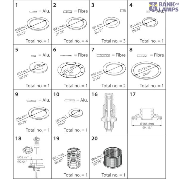 Overhaul kit, PM65 V. cone image 1