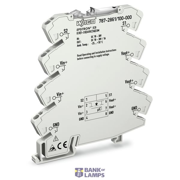 Electronic circuit breaker 1-channel 24 VDC input voltage image 1