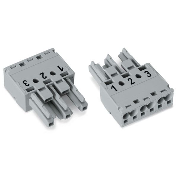 Socket 3-pole Cod. B gray image 2