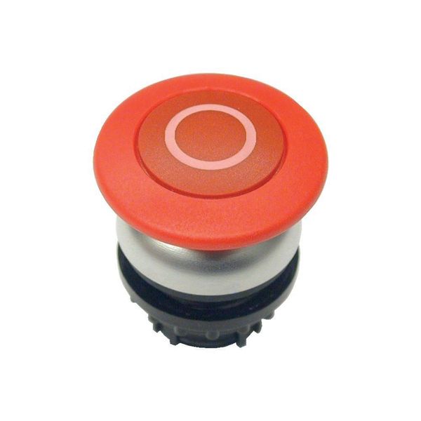 M22-DRP-R-X0 Mushroom actuator, RMQ-Titan, Mushroom, maintained, Mushroom red, red, inscribed, Bezel: titanium image 3
