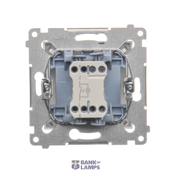 Roller blind momentary switch with key, 5A, white image 1