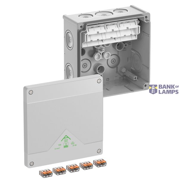 Junction box, Type of protection IP66, max. 6², Impact strength IK07, Protection class II, Ui 450V AC, Ui 450V DC, DLG, VDE, Halogen free image 1