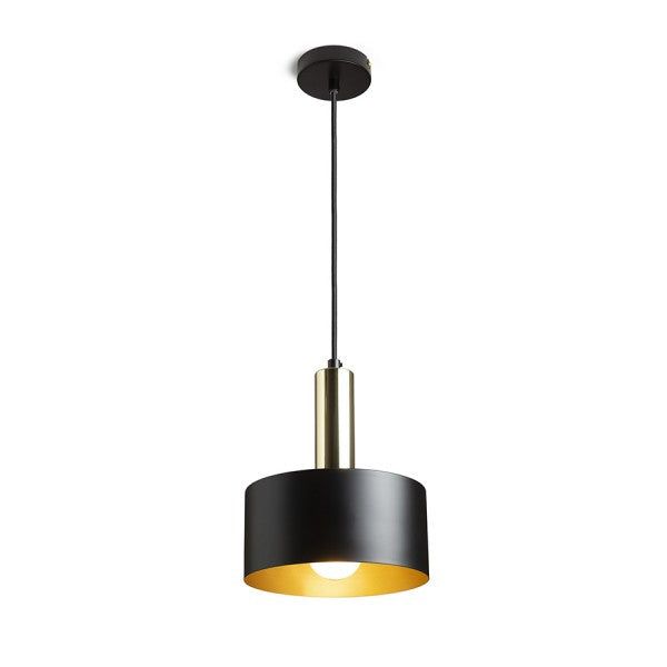 GIULIA 20 pendant black/gold brown brass 230V LED E27 15W image 1