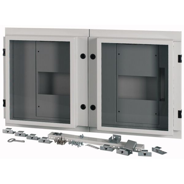XTMP2N4W3CC-H550W1000 Front cover for 2x NZM4, withdrawable, HxW=550x1000mm, IP55, grey image 1