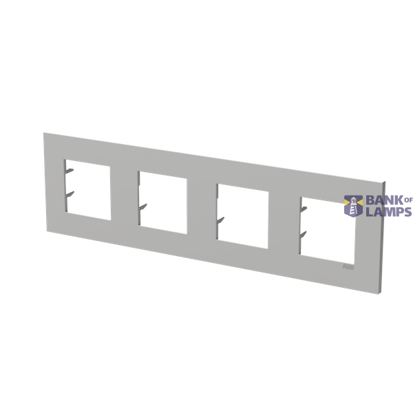 Frame 4-gang - ABB logo - Silver image 2