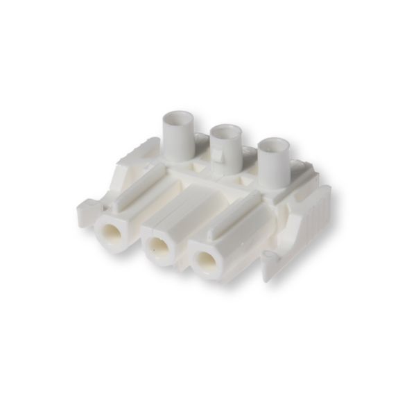Coupler 3-p socket, narrow, wht image 2
