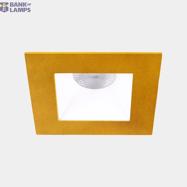 Downlight Play Deco Symmetrical Square Fixed Emergency 11.9W LED warm-white 3000K CRI 90 34.6º ON-OFF Gold/White IP54 1331lm image 1