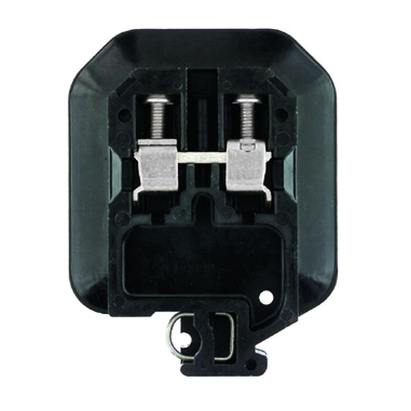 Feed-through terminal block, Screw connection, black, 6 mm², 41 A, 1000 V, Number of connections: 2 image 1