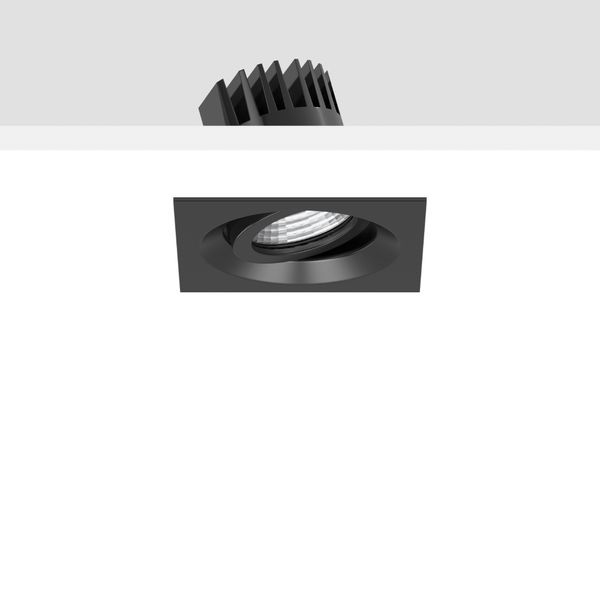 LEVIDO SWING square, 7,5 / 12 W, 670 / 1050 lm, 840, black, DALI Reces image 1