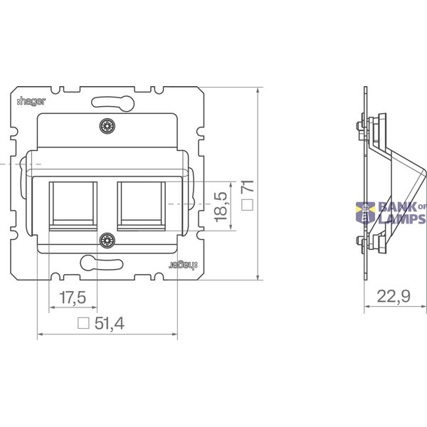 Central plate double, Krone, A.x/C.x/S.x/B.x/Q.x/K.x light white glass image 2