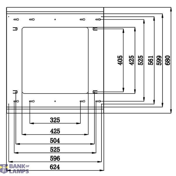 Surface mounting frame for LED Panel LANO 3 625x625mm, white image 3