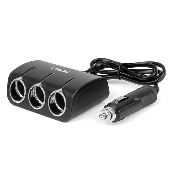 Triple extension socket 12/24V 120W 80cm AMIO-04359 image 1